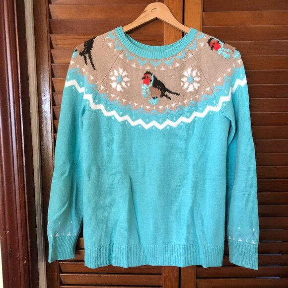 Talbot's winter bird sweater - Picture 1 of 5